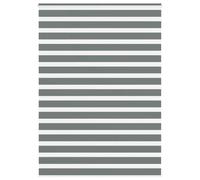 vidaXL Zebra Blind Dark Grey 155x200 cm Fabric Width 150.9 cm Polyester