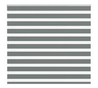 vidaXL Zebra Blind Dark Grey 160x150 cm Fabric Width 155.9 cm Polyester