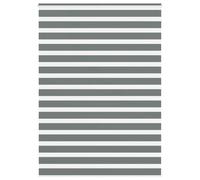 vidaXL Zebra Roller Blind 160x200 cm - Dark Grey, 100% Polyester, Sleek Modern Window Treatment Adjustable Light Control for Living Room, Bedroom, Office.
