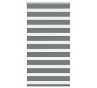 vidaxl zebra blind dark grey 70x150 cm - polyester fabric with aluminium rail | adjustable two-layer privacy roller shade for living room, bedroom, office