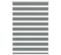 vidaXL Zebra Blind Dark Grey 95x150 cm Fabric Width 90.9 cm Polyester