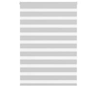 vidaXL Zebra Blind Light Grey 110x150 cm Fabric Width 105.9 cm Polyester