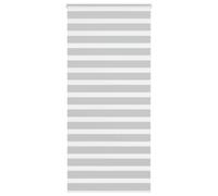 vidaXL Zebra Blind Light Grey 110x200 cm Fabric Width 105.9 cm Polyester