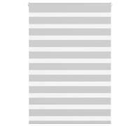 vidaXL Zebra Roller Blind - Light Grey 115x100 cm - Fabric 100% Polyester - Adjustable Privacy & Light Control for Home & Office