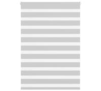 vidaXL Zebra Blind Light Grey 115x150 cm Fabric Width 110.9 cm Polyester