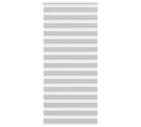 vidaXL Zebra Blind Light Grey 115x230 cm Fabric Width 110.9 cm Polyester
