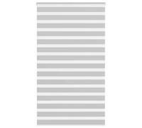 vidaxl zebra blind - modern light grey 120x200 cm window curtain - fabric polyester roller shade interior decor