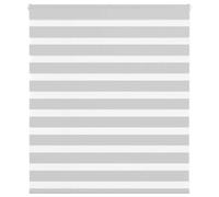 vidaXL Zebra Blind Light Grey 125x100 cm Fabric Width 120.9 cm Polyester
