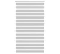 vidaXL Zebra Blind Light Grey 125x230 cm Fabric Width 120.9 cm Polyester