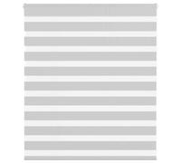 vidaXL Zebra Blind Light Grey 130x100 cm Fabric Width 125.9 cm Polyester