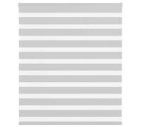 vidaXL Zebra Blind Light Grey 130x100 cm Fabric Width 125.9 cm Polyester