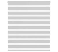 vidaXL Zebra Blind Light Grey 130x150 cm Fabric Width 125.9 cm Polyester