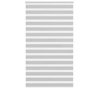 vidaXL Zebra Blind Light Grey 130x200 cm Fabric Width 125.9 cm Polyester