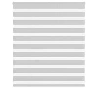 vidaXL Zebra Blind Light Grey 135x100 cm Fabric Width 130.9 cm Polyester