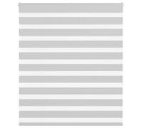vidaXL Zebra Blind Light Grey 135x150 cm Fabric Width 130.9 cm Polyester