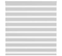 vidaXL Zebra Blind Light Grey 140x100 cm Fabric Width 135.9 cm Polyester