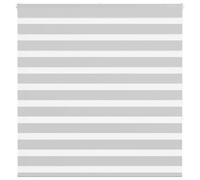 vidaXL Zebra Blind Light Grey 140x150 cm Fabric Width 135.9 cm Polyester