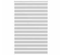 vidaXL Zebra Blind Light Grey 145x200 cm Fabric Width 140.9 cm Polyester