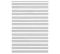 vidaXL Zebra Blind Light Grey 155x200 cm Fabric Width 150.9 cm Polyester