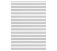 vidaXL Zebra Blind Light Grey 160x200 cm Fabric Width 155.9 cm Polyester