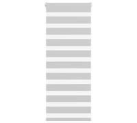 vidaXL Zebra Blind Light Grey 65x100 cm Fabric Width 60.9 cm Polyester