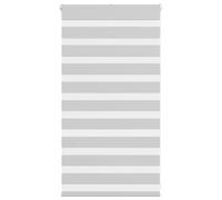 vidaXL Zebra Blind Light Grey 90x100 cm Fabric Width 85.9 cm Polyester