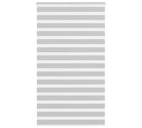vidaxl zebra blind - modern light grey 120x200 cm window curtain - fabric polyester roller shade interior decor