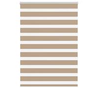 vidaXL Zebra Blind Sand Brown 110x150 cm Fabric Width 105.9 cm Polyester