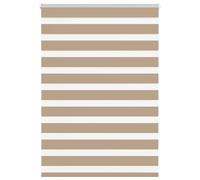 vidaXL Zebra Blind Sand Brown 115x100 cm Fabric Width 110.9 cm Polyester