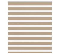 Brown Zebra Window Roller Blinds Day And Night Vision Dual Layer Multiple Sizes