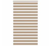 vidaXL Zebra Blind Sand Brown 125x200 cm Fabric Width 120.9 cm Polyester