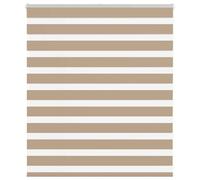 vidaXL Zebra Blind Sand Brown 130x100 cm Fabric Width 125.9 cm Polyester