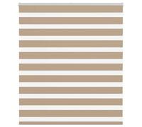 vidaXL Zebra Blind Sand Brown 130x100 cm Fabric Width 125.9 cm Polyester