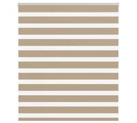 vidaXL Zebra Blind Sand Brown 130x150 cm Fabric Width 125.9 cm Polyester