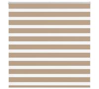 vidaXL Zebra Blind Sand Brown 140x150 cm Fabric Width 135.9 cm Polyester