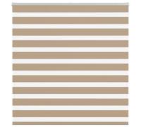 vidaXL Zebra Blind Sand Brown 145x100 cm Fabric Width 140.9 cm Polyester