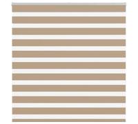 vidaXL Zebra Blind Sand Brown 145x150 cm Fabric Width 140.9 cm Polyester