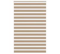 vidaXL Zebra Blind Sand Brown 145x200 cm Fabric Width 140.9 cm Polyester