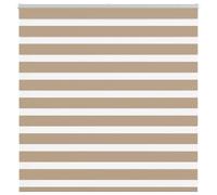vidaXL Zebra Blind Sand Brown 150x100 cm Fabric Width 145.9 cm Polyester
