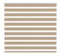 vidaXL Zebra Blind Sand Brown 155x100 cm Fabric Width 150.9 cm Polyester