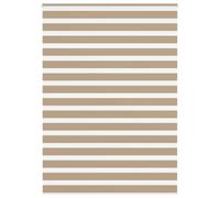 vidaXL Zebra Blind Sand Brown 155x230 cm Fabric Width 150.9 cm Polyester