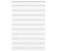 vidaXL Zebra Blind White 100x100 cm Fabric Width 95.9 cm Polyester