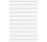 vidaXL Zebra Blind White 110x100 cm Fabric Width 105.9 cm Polyester, zebra roller blind, dual roller blind, zebra blind for window