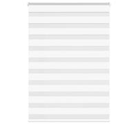 vidaXL Zebra Blind White 115x100 cm Fabric Width 110.9 cm Polyester