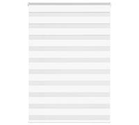 vidaXL Zebra Blind White 115x100 cm Fabric Width 110.9 cm Polyester, zebra roller blind, dual roller blind, zebra blind for window