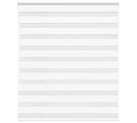 vidaXL Zebra Blind White 125x150 cm Fabric Width 120.9 cm Polyester