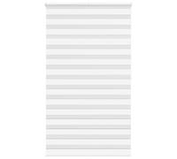 vidaXL Zebra Blind White 125x200 cm Fabric Width 120.9 cm Polyester, White