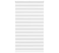 vidaXL Zebra Blind White 130x230 cm Fabric Width 125.9 cm Polyester
