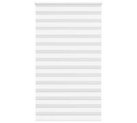 vidaXL Zebra Blind White 130x230 cm Fabric Width 125.9 cm Polyester