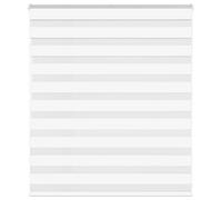 vidaxl zebra blind white 135x100 cm - durable polyester, sun/privacy control, child safety, versatile installation